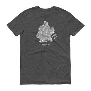 Camisa de Brooklyn, Brooklyn NY, Brooklyn TShirt, regalo de Brooklyn, Tee de Brooklyn, Brooklyn camisa mapa, Nueva York, mapa de Brooklyn, casa camiseta