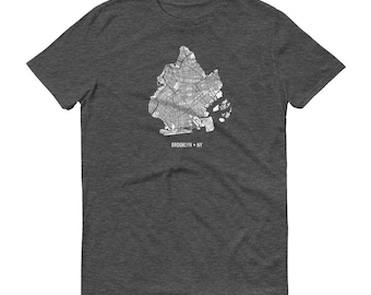 Brooklyn Map Shirt: New York Tee, Brooklyn NY Gift