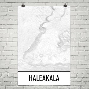 Haleakala National Park Print, Haleakala Hawaii Poster, Maui kunst, Maui Print, Haleakala topografische kaart, nationale Park kunst, Hawaiian kunst