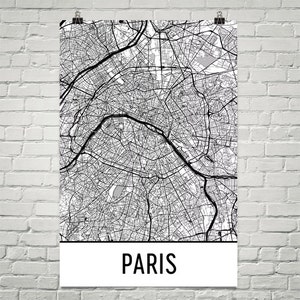 Paris Print, Paris sztuki, Paris Decor, Paris Wall art, Paris Mapa, Paryż Francja plakat, Mapa Paryża, prezent Paryż, urodziny, dekoracje, nowoczesny