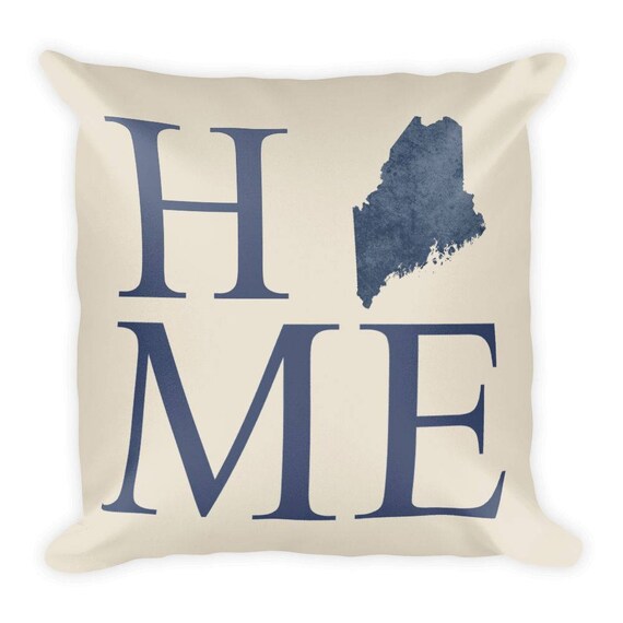 Maine Pillow Maine Gifts Maine Decor Maine Home Maine Etsy