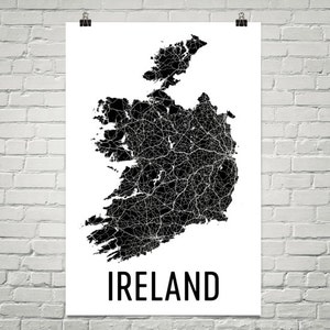 Ireland Map, Map of Ireland, Ireland Print, Irish Wall Art, Ireland Poster, Irish Decor, Irish Art, Irish Gifts, Irish Map Print