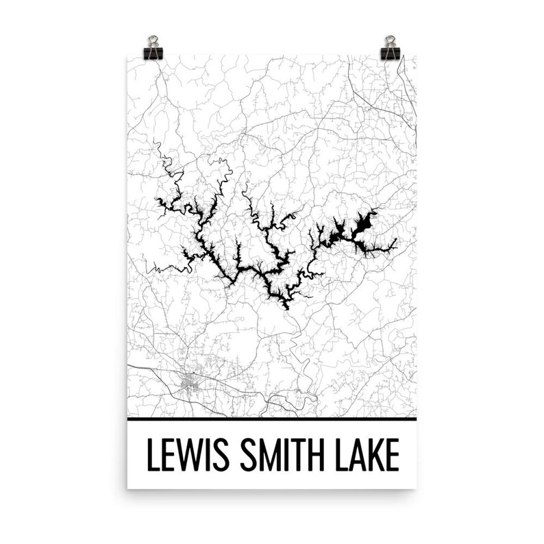 Lewis Smith Lake Alabama, Lewis Smith Lake AL, Lewis Smith Lake Map, Alabama Map, Lake Map, Alabama Lake Art, Fishing Art, Lakes, Lake Home image 1