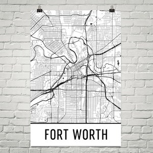 Fort Worth Map, Fort Worth Art, Fort Worth Print, Fort Worth TX Poster, Fort Worth Wall Art, Map of Fort Worth, Fort Worth Gift, Decor, Art
