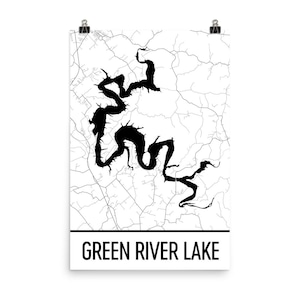Green River Lake Kentucky, Green River Lake KY, Green River Lake Map, Kentucky Decor, Lake Map, Green River Lake Art, Art, Cottage Decor