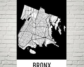 Bronx Map, Bronx Art, Bronx Print, Bronx NY Poster, Bronx Wall Art, Bronx Gift, Map of Bronx, Bronx Poster, Bronx Decor, Bronx Map Art