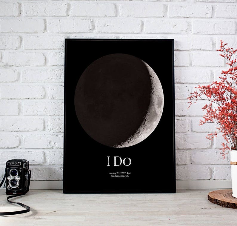 For Husband Paper Anniversary Gift 1st Anniversary Present Moon For Couple For Wife Wedding Anniversary Gift First Anniversary Gift