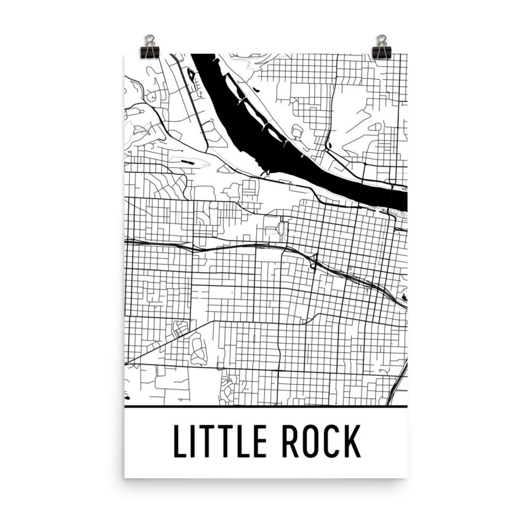 Little Rock Map, Little Rock Art, Little Rock Print, Little Rock AR Poster, Little Rock Wall Art