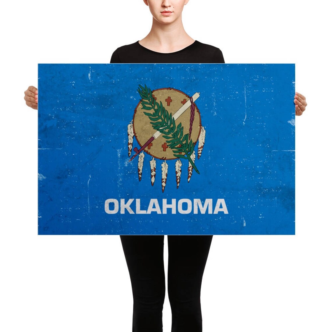 Oklahoma Flag Oklahoma Flag Art Oklahoma State Oklahoma Etsy