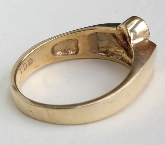 Opal Inlay Inlaid Ring Garnet Rhodolite Australia… - image 4