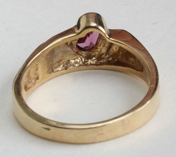 Opal Inlay Inlaid Ring Garnet Rhodolite Australia… - image 5