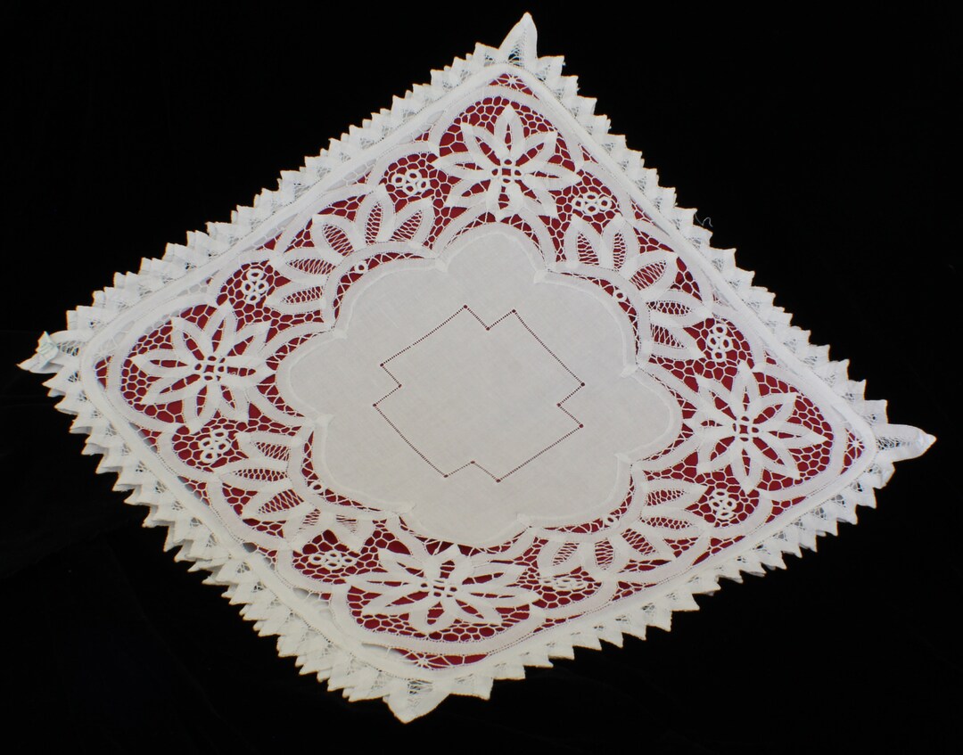 Battenburg Lace Pillow Shams One Pair Etsy