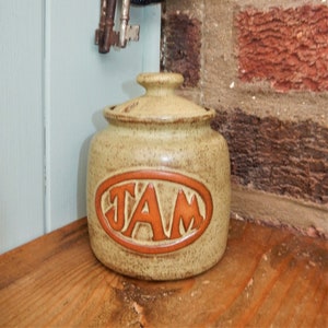 Louis Hudson Pottery Jam Pot: Mid-Century Modern Cornish Kitchen Storage