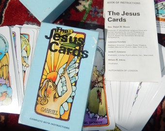 Jesus Tarot Cards, Rare First Ed UK, The Jesus Cards, 1970s Biblical Tarot, Theology Consultant, Scripture Deck, Supritual Religious Bible