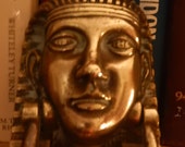 Antique Egyptian Pharoah Door Knocker c 1800 39 s, Victorian Door Striker, Face Knocker, Door Hardware, Brass Hardware, Georgian Door Knocker