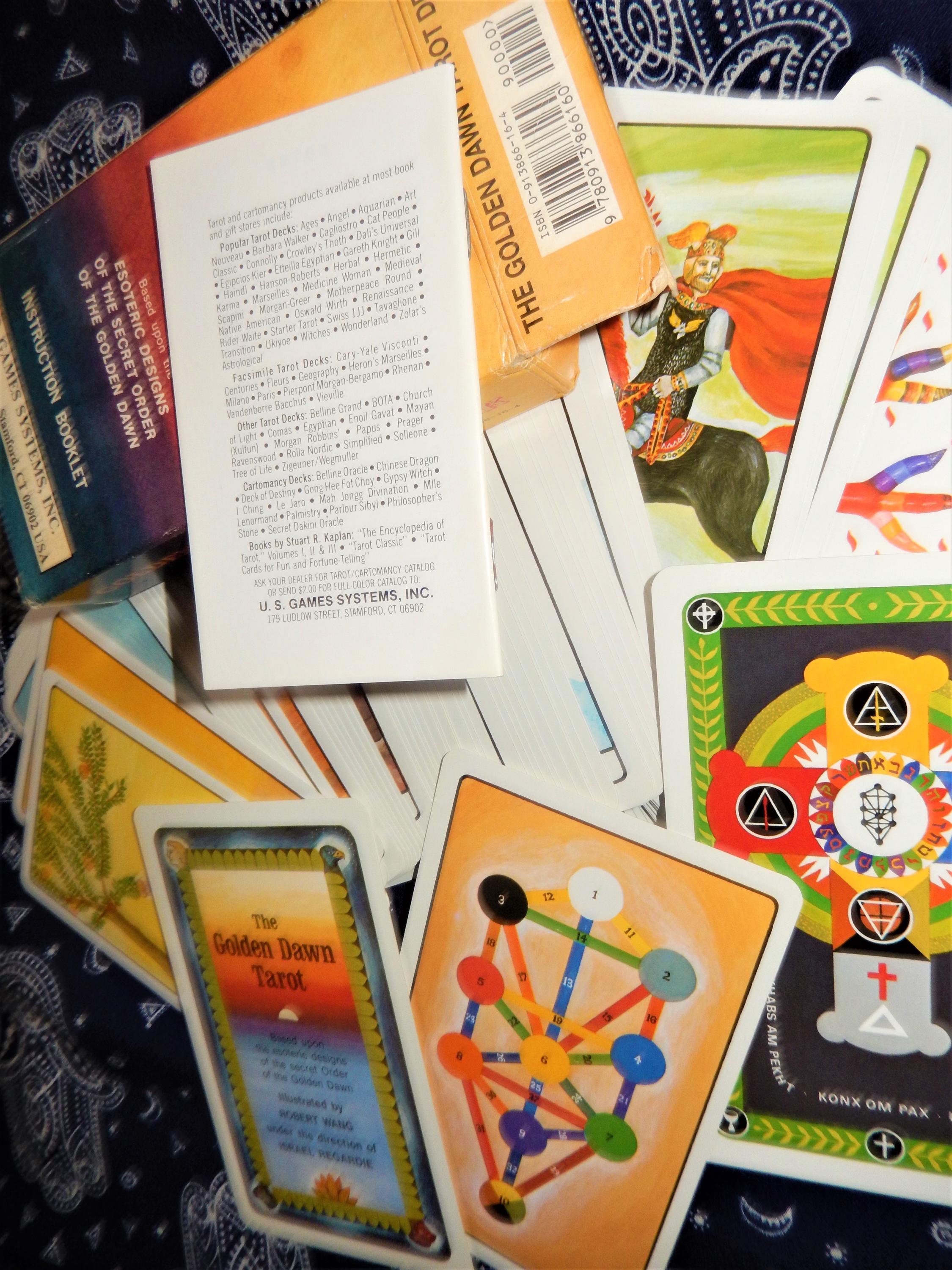 Golden Dawn Tarot Deck: Vintage 1978 Esoteric Cards With Booklet