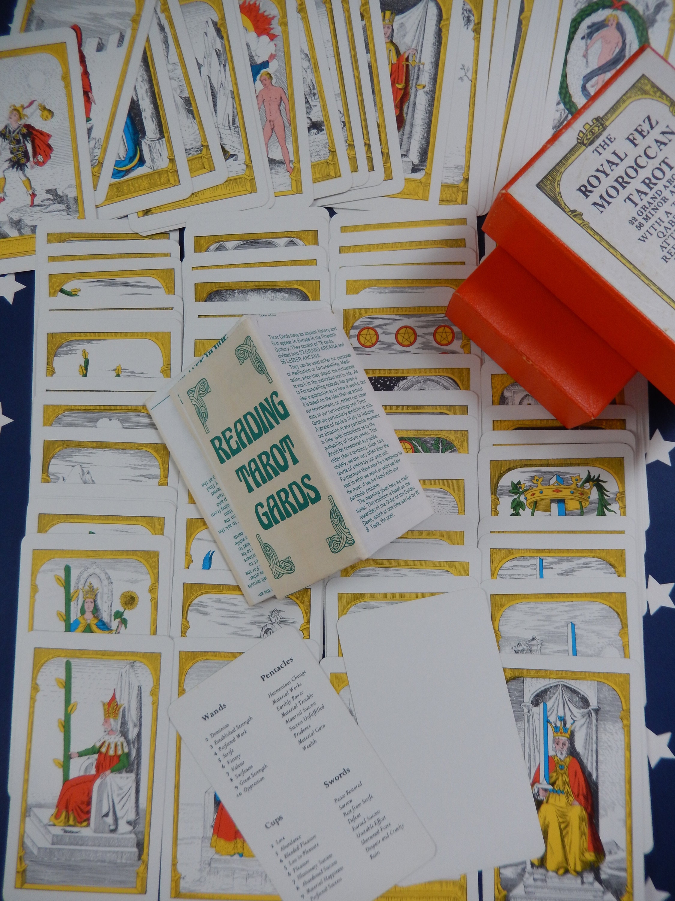 Rare Royal Fez Moroccan Tarot Deck, Tarot Cards 1974, Second Rare Royal Fez Moroccan Tarot Deck, Tarot Cards 1974, Second