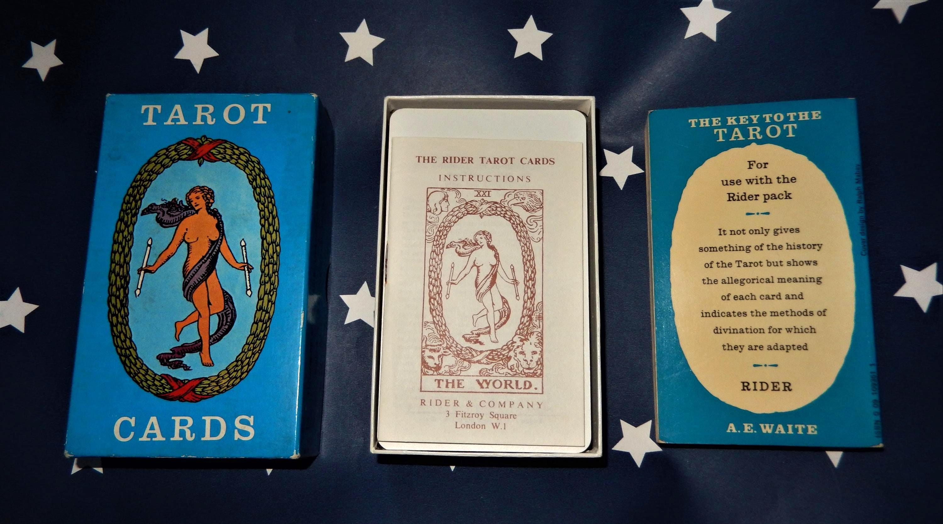Rider Waite Smith Tarot Deck: 1970s Fitzroy Blue Box Edition - Etsy