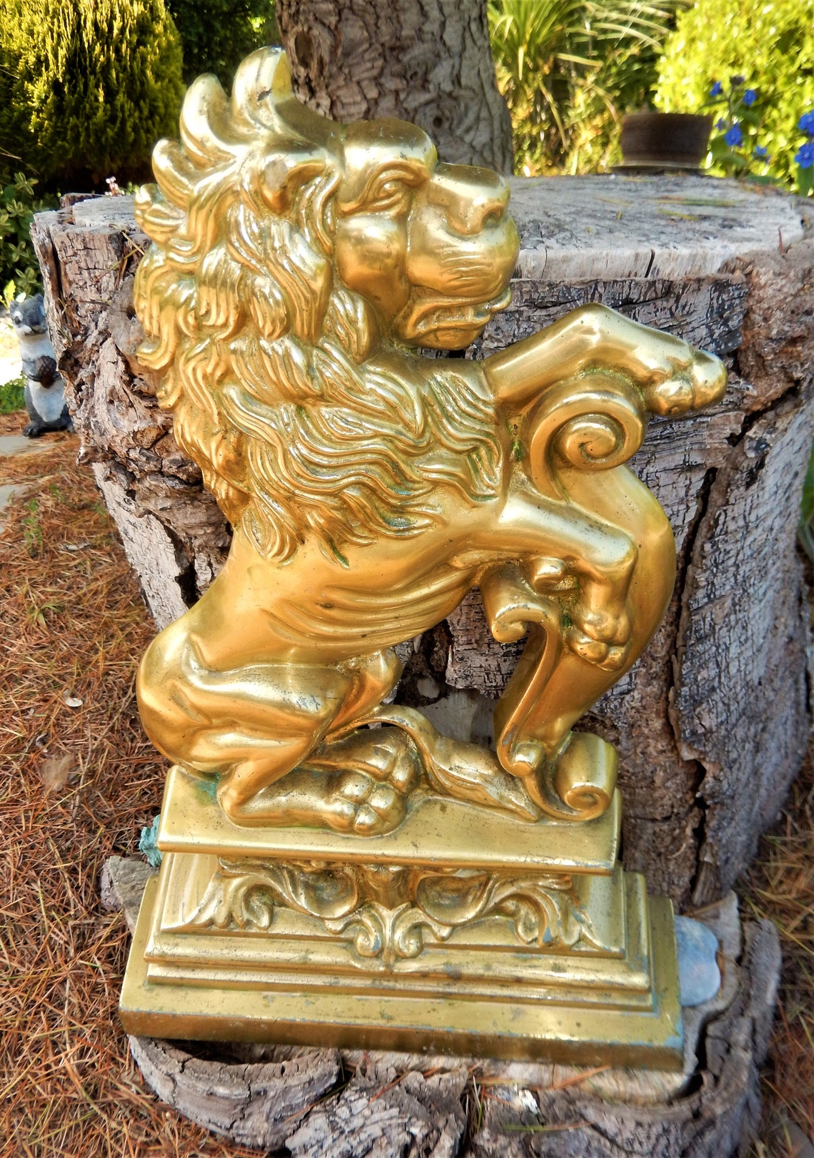 Ancien Arrêt De Porte Victorien En Fonte - Motif Bûcheron Et Chien