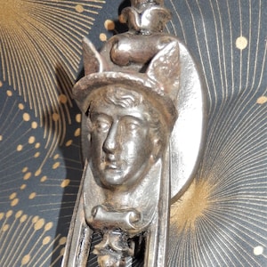 A Kenrick & Son Door Knocker, Victorian Hermes Mercury Front Door Knocker, Period Door, Winged Messenger, Antique Knocker, Olympian God