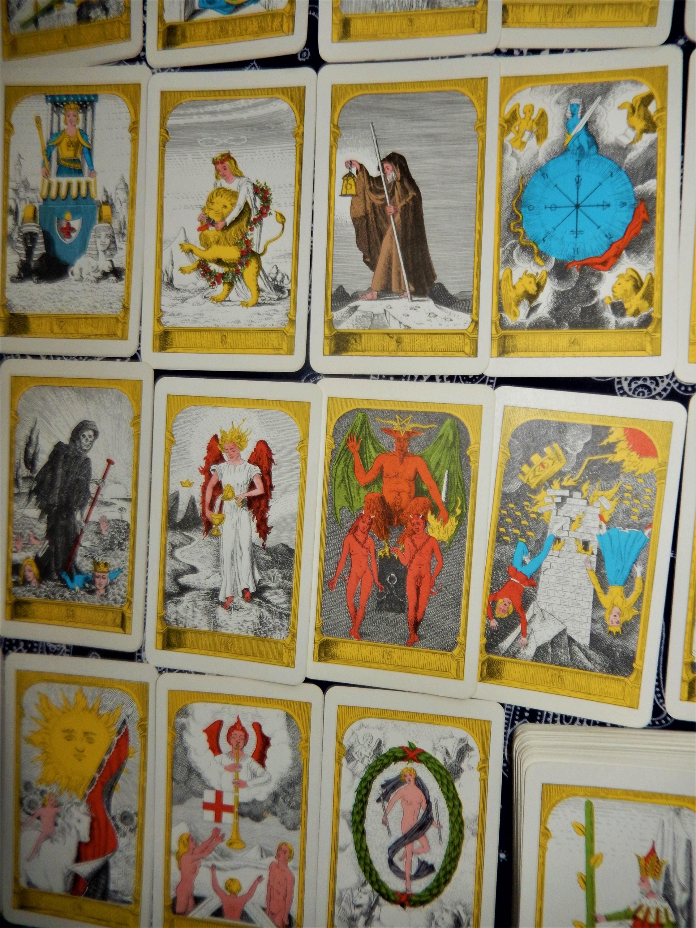 Rare Royal Fez Moroccan Tarot Deck, Tarot Cards 1974, Second Rare Royal Fez Moroccan Tarot Deck, Tarot Cards 1974, Second