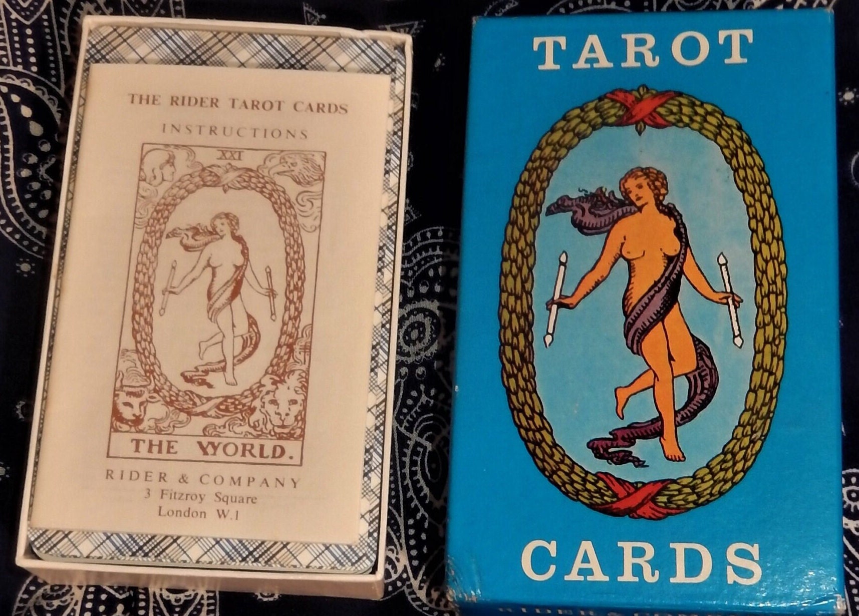 Rider Waite Smith Tarot Deck: 1970s Fitzroy Blue Box Edition - Etsy