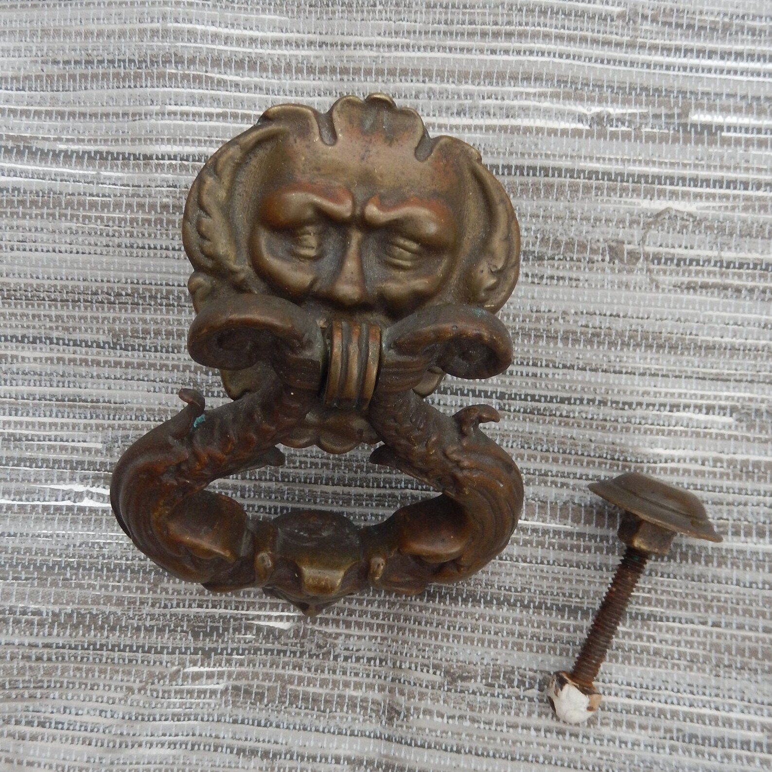 Neptune Antique Knocker Medusa Door Knocker Poseiden God of Etsy