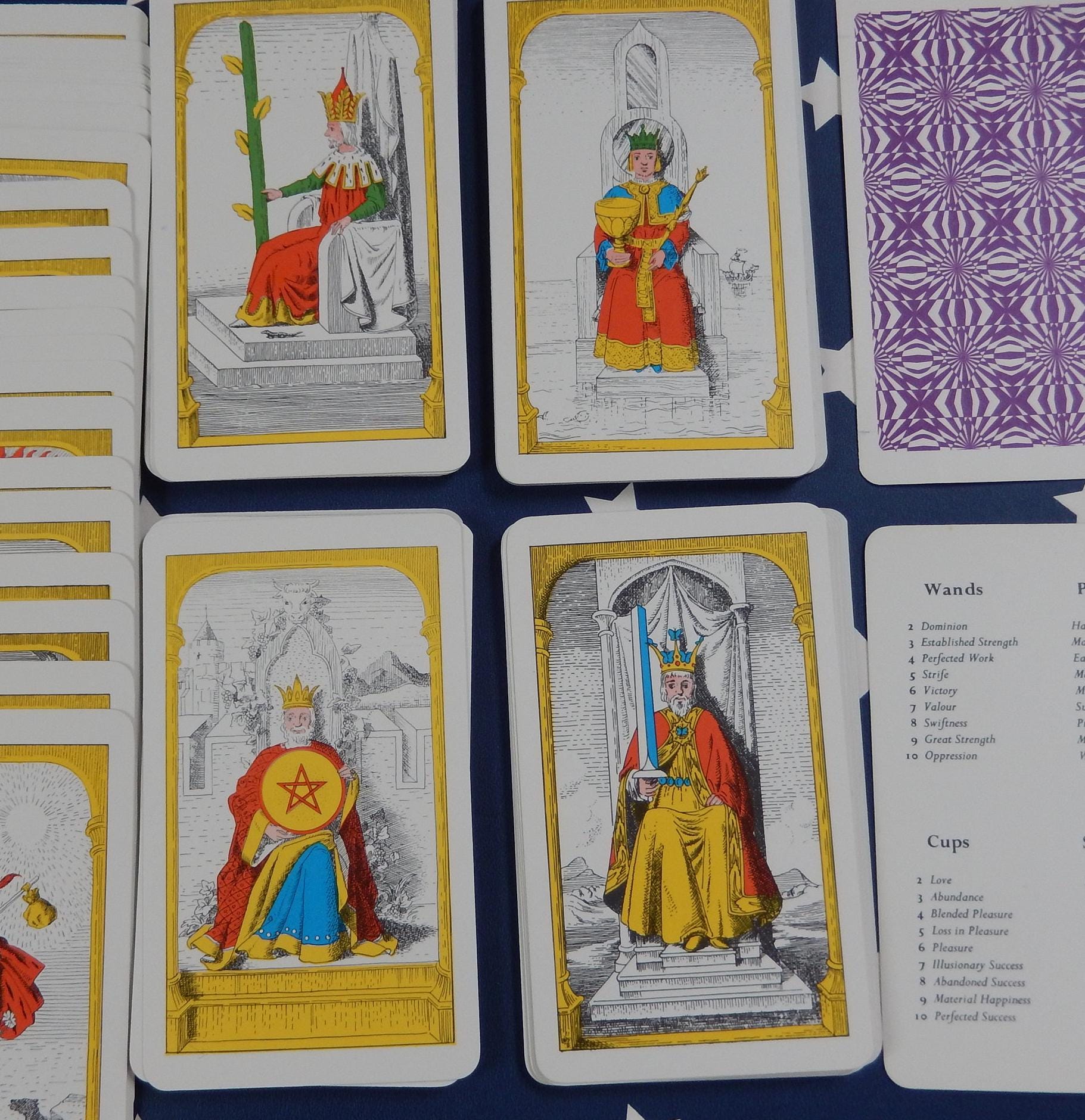Rare Royal Fez Moroccan Tarot Deck, Tarot Cards 1974, Second Rare Royal Fez Moroccan Tarot Deck, Tarot Cards 1974, Second