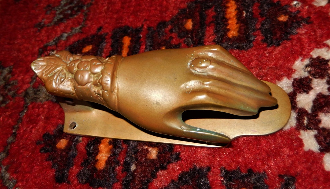 Victorian Hand, Door Knocker, Period Door Rapper, Heavy Brass Hand Ball ...