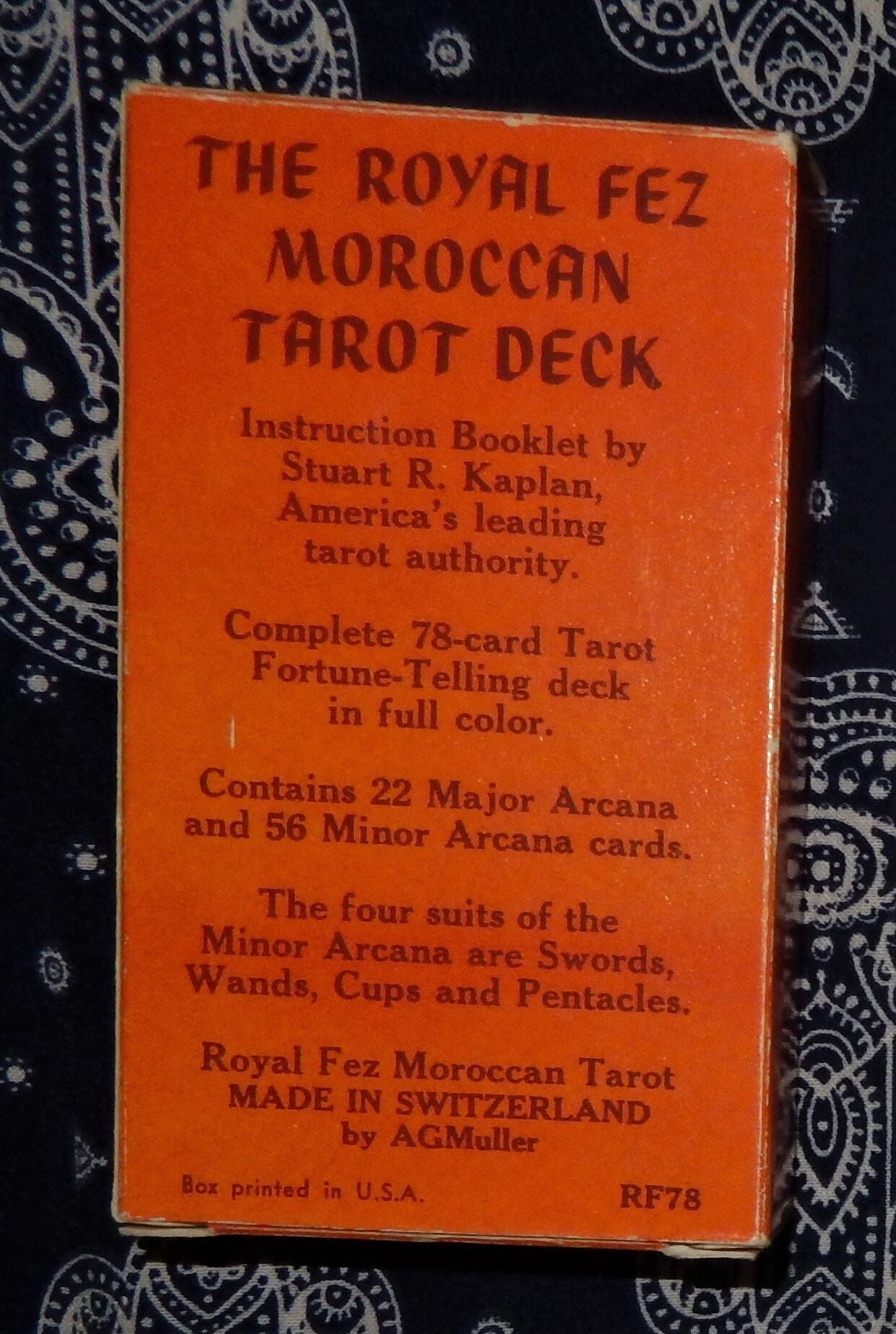 Royal Fez Moroccan Tarot Cards: 1975 First USA Games Edition