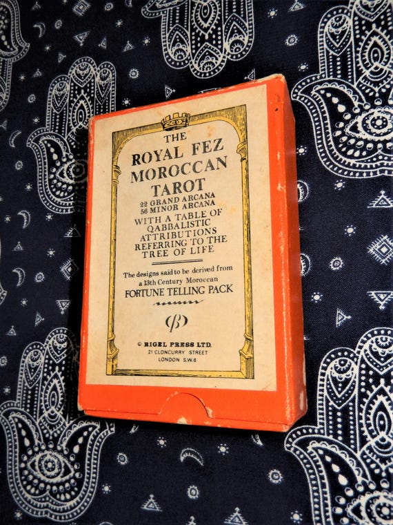 当時物 タロットカード THE FEZ MOROCCAN TAROT Rare Royal Fez Moroccan Tarot Deck, Tarot Cards 1974, Second