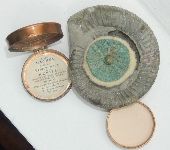 Art Deco Dubarry Powder Puff Compact, Antique French Makeup,