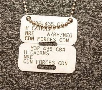Canadian Army Dogtag Identity Disc Laser Engraved Etsy UK