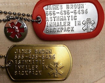 Medical Dogtags - To Alert Medics of Health Conditons