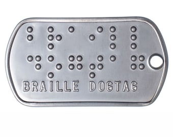 Braille Dogtags - Military Style
