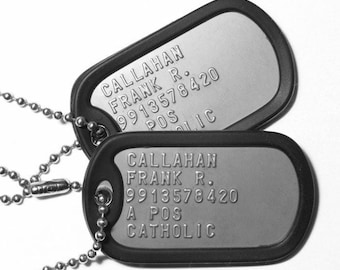 USA Military Army Style Dog Tags