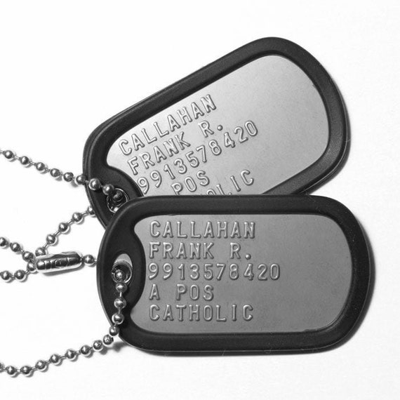 USA Military Army Style Dog Tags | Etsy