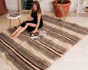 Striped Blanket Wool Blanket Wool Coverlet King Blanket Throw Blanket Woven Blanket Bedroom Decor Sofa Throw Striped Coverlet Wool Blankets