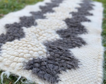 Swedish geometric 100% wool floor rug living room Handmade Scandinavian Handwoven pure wool hallway rugs  woolen warm blanket Sheep wool