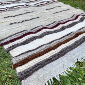 Wool Rug So Thick Rug Home Decor Modern Rug Wool Area Rug Floor Rug Woven Rug Home Living Bohemian Rug Living Room Rug Carpet Gift For Mom