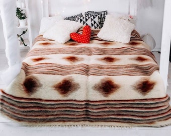 Wool blanket queen, Weighted blankets, Fathers day gift, Wool blanket, Quilt, Throws, Chunky knit blanket, Sofa throw, Large knit blanket