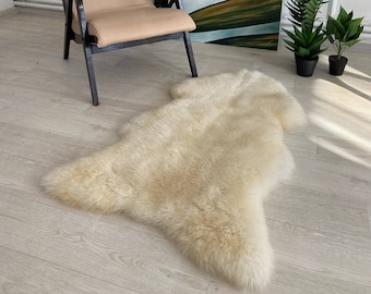 Alfombra de piel de oveja blanca natural genuina/piel/piel de oveja gigante/alfombra de piel de oveja real/decoración escandinava/alfombras de piel de oveja para sofá/alfombra de piel de oveja Yeti/regalo