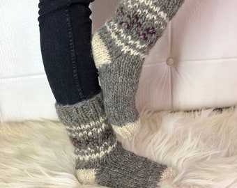 100% Sheep wool socks handmade//Extra Thick//Large Sizes//pure wool socks//Bed wool socks Organic wool//Therapeutic//Christmas gift