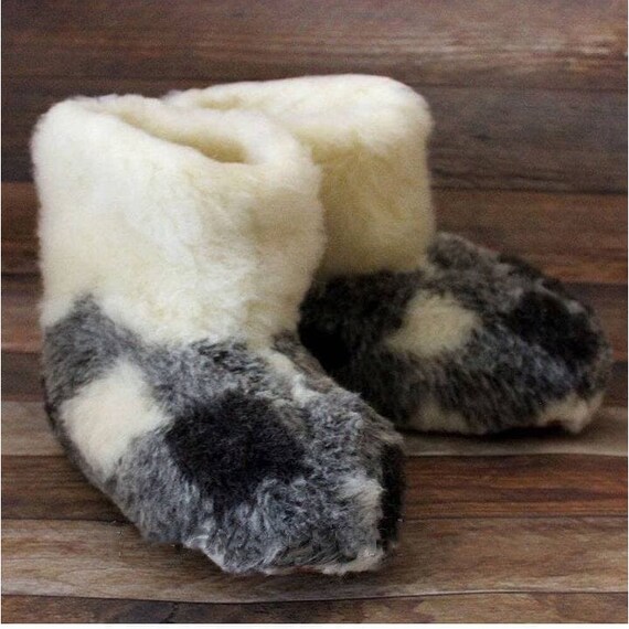 fluffy slipper boots mens
