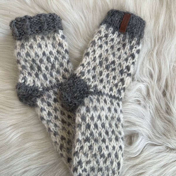 Made In Ukraine Hand Knitted Woolen Socks Organic Real Wool Wool socks for women and men, knit gift, wool accessories