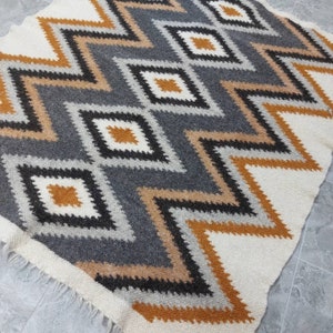 Multicolored striped Throw Wool Blanket Heavy Bed Coverlet Chunky Decorativ Plaid Winter Warm Woven Geometric Quilt Bedding Aztec Woolen Rug
