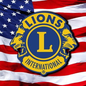 Lions Club on US Flag