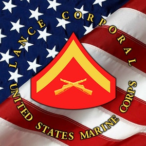 LCPL marina de EE.UU. en bandera