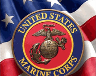 Licensed US Marine Pen Blank Flag