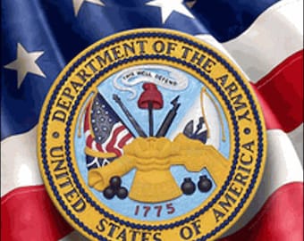 Ejército de EE. UU. con bolígrafo de bandera en blanco